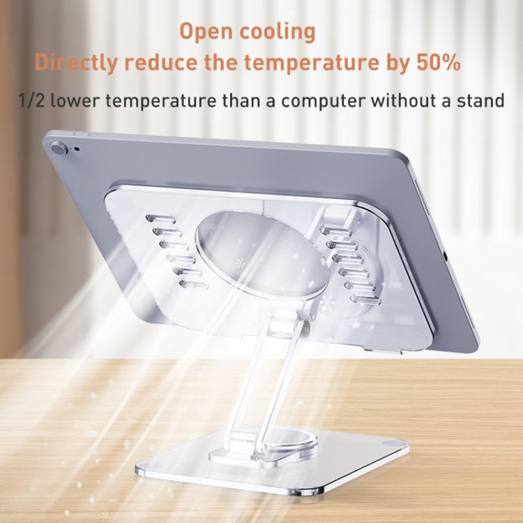 Soporte para tableta de escritorio giratorio de 360 grados acrílico R-JUST T632, T632 Tablet Stand