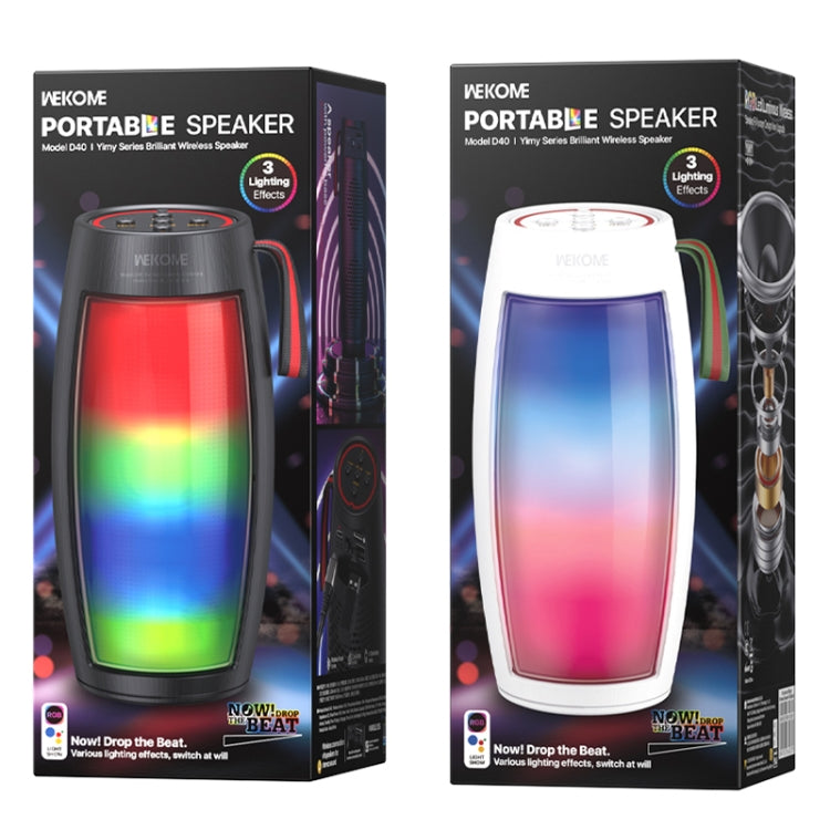WEKOME D40 5W Sound Pulse Altavoz Bluetooth colorido, D40 (Black), D40 (White)
