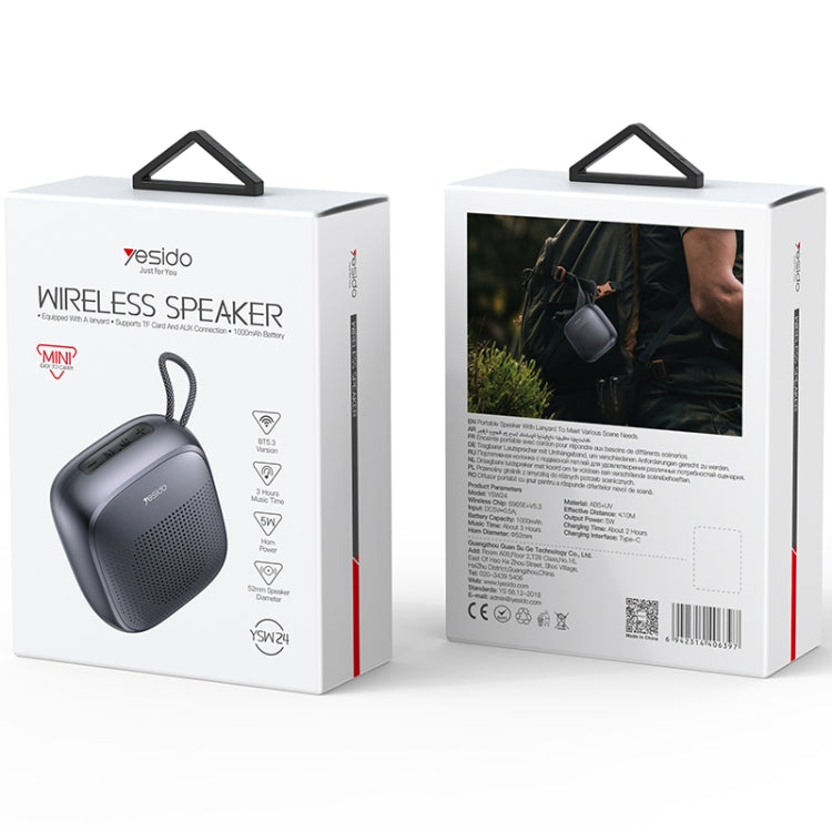 Minialtavoz portátil para exteriores con Bluetooth Yesido YSW24 de 5 W, YSW24