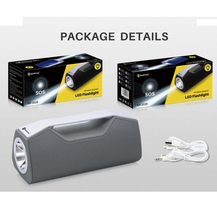 NewRixing NR-2028 Altavoz estéreo inalámbrico Bluetooth con iluminación portátil compatible con altavoz de función TWS