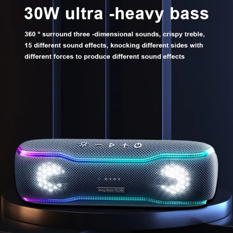XDOBO BMTL BOSS IPX7 Altavoz Bluetooth inalámbrico portátil a prueba de agua con luz de colores RGB y TWS, BMTL BOSS