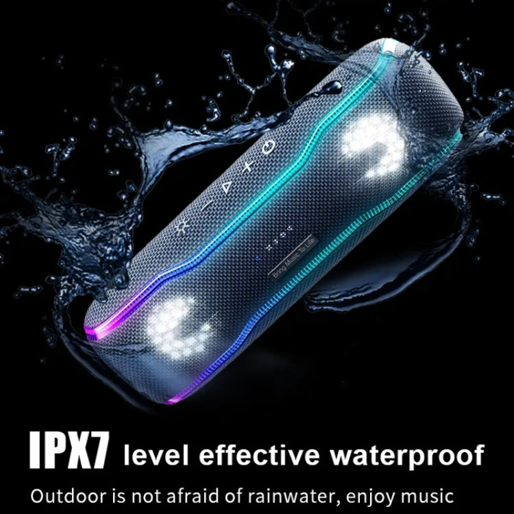 XDOBO BMTL BOSS IPX7 Altavoz Bluetooth inalámbrico portátil a prueba de agua con luz de colores RGB y TWS, BMTL BOSS