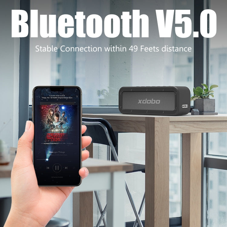 XDOBO Wake 1983 IPX7 Altavoz Bluetooth inalámbrico portátil impermeable para exteriores