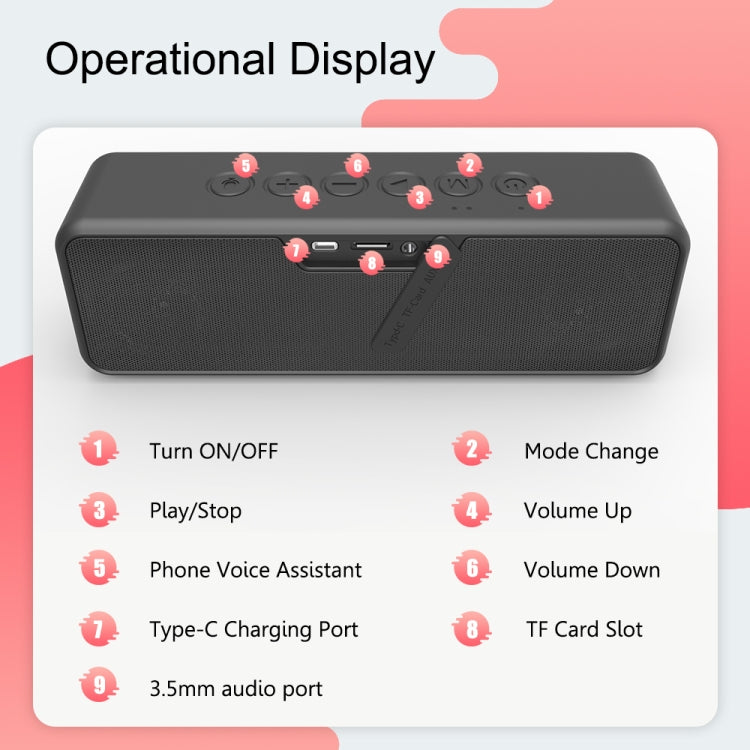 XDOBO X5 IPX6 Altavoz Bluetooth inalámbrico portátil a prueba de agua Subwoofer para exteriores, X5