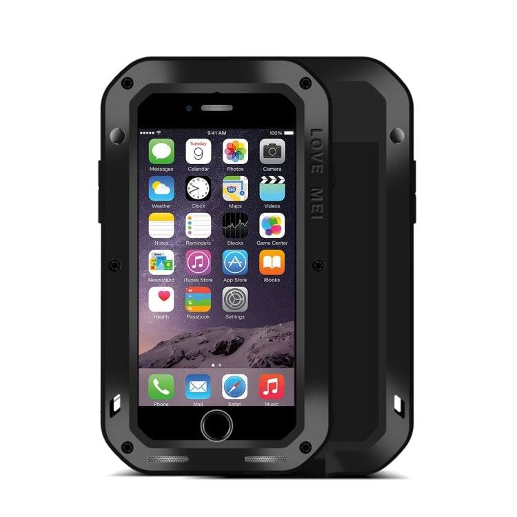 LOVE MEI para iPhone 7 Funda protectora de metal antideslizante profesional y potente a prueba de polvo y golpes
