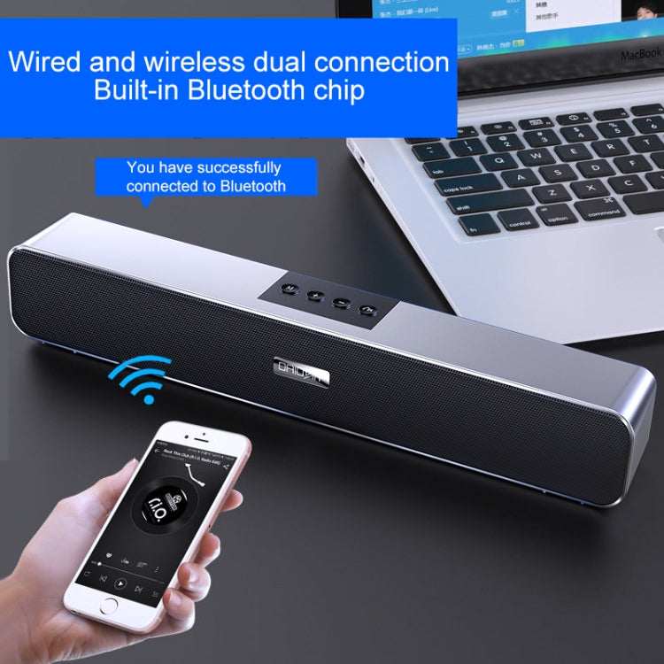 YINDIAO A36 Bluetooth 5.0 Altavoz Bluetooth inalámbrico para computadora con subwoofer Inteligente, versión de actualización de Bluetooth, Bluetooth Upgrade Version(Black), Bluetooth Upgrade Version(Grey)