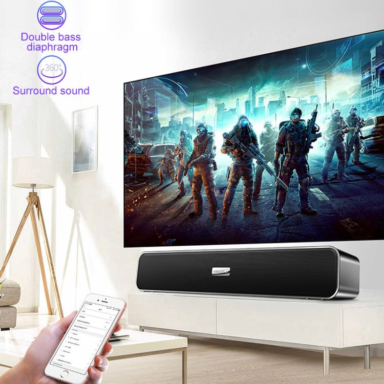 YINDIAO A36 Bluetooth 5.0 Altavoz Bluetooth inalámbrico para computadora con subwoofer Inteligente, versión estándar de Bluetooth, Bluetooth Standard Version(Black), Bluetooth Standard Version(White)