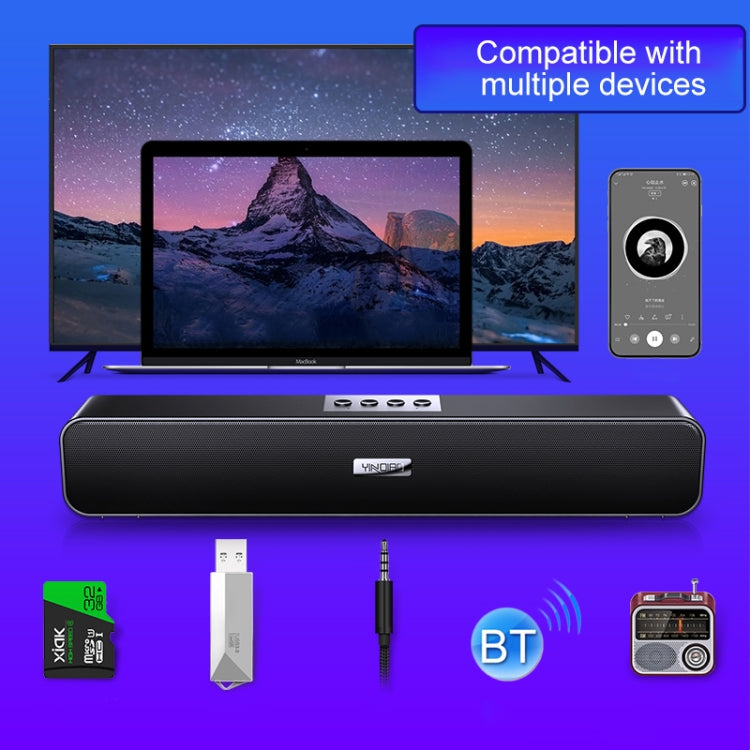 YINDIAO A36 Bluetooth 5.0 Altavoz Bluetooth inalámbrico para computadora con subwoofer Inteligente, versión estándar de Bluetooth, Bluetooth Standard Version(Black), Bluetooth Standard Version(White)
