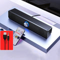 YINDIAO A36 Altavoz con cable para computadora con subwoofer inteligente, versión mini con botón giratorio, Rotary Button Mini Version (Black)
