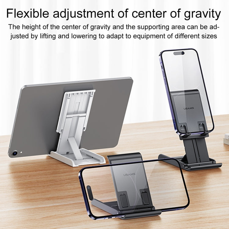 USAMS US-ZJ073 Soporte plegable retráctil para teléfono y tableta de escritorio, US-ZJ073