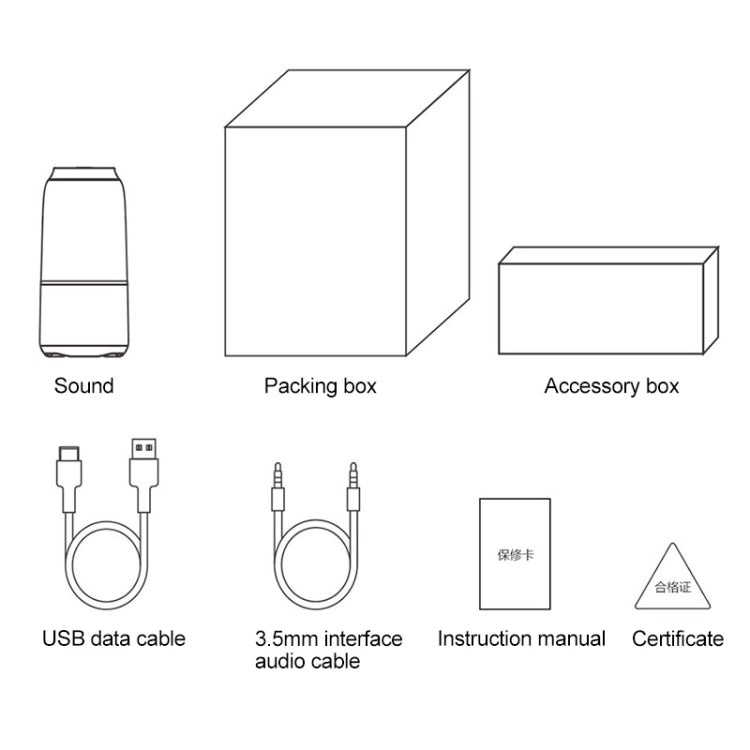Altavoz Bluetooth inalámbrico original Xiaomi Youpin V03 con luz colorida, soporte manos libres / AUX
