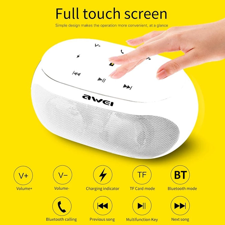 Altavoz Bluetooth inalámbrico Wei Y200 con botones táctiles, compatible con línea auxiliar y tarjeta TF, Y200