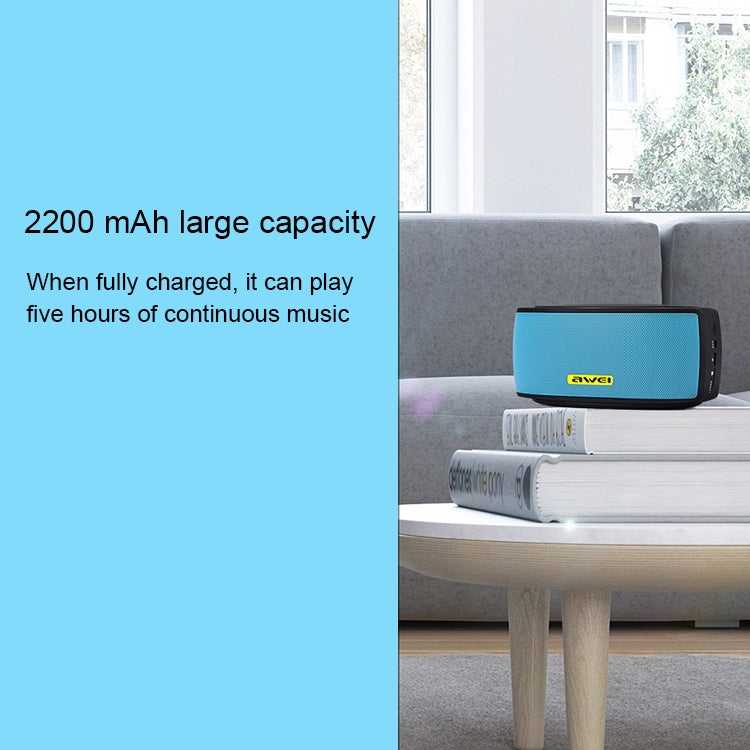 Wei Y210 Altavoz Bluetooth inalámbrico portátil V4.2 con graves mejorados, compatible con tarjeta NFC/TF/AUX, Y210