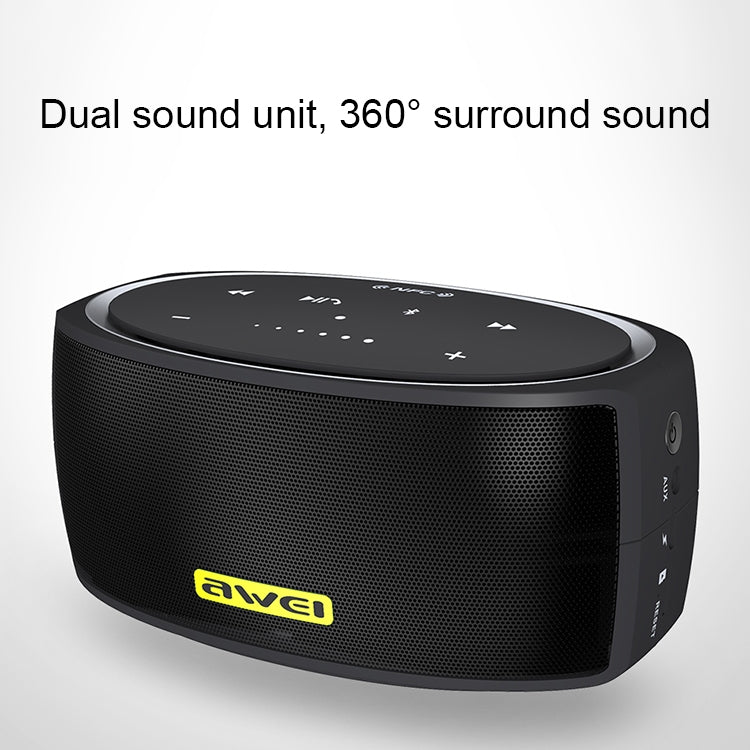 Wei Y210 Altavoz Bluetooth inalámbrico portátil V4.2 con graves mejorados, compatible con tarjeta NFC/TF/AUX, Y210