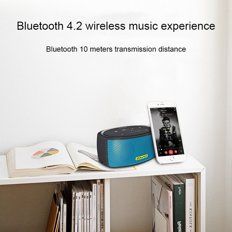 Wei Y210 Altavoz Bluetooth inalámbrico portátil V4.2 con graves mejorados, compatible con tarjeta NFC/TF/AUX, Y210