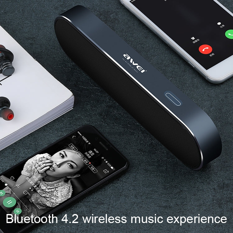 Wei Y220 Altavoz Bluetooth inalámbrico portátil V4.2 con sonido estéreo 3D claro HD y cancelación de ruido, compatible con tarjeta TF/AUX, Y220