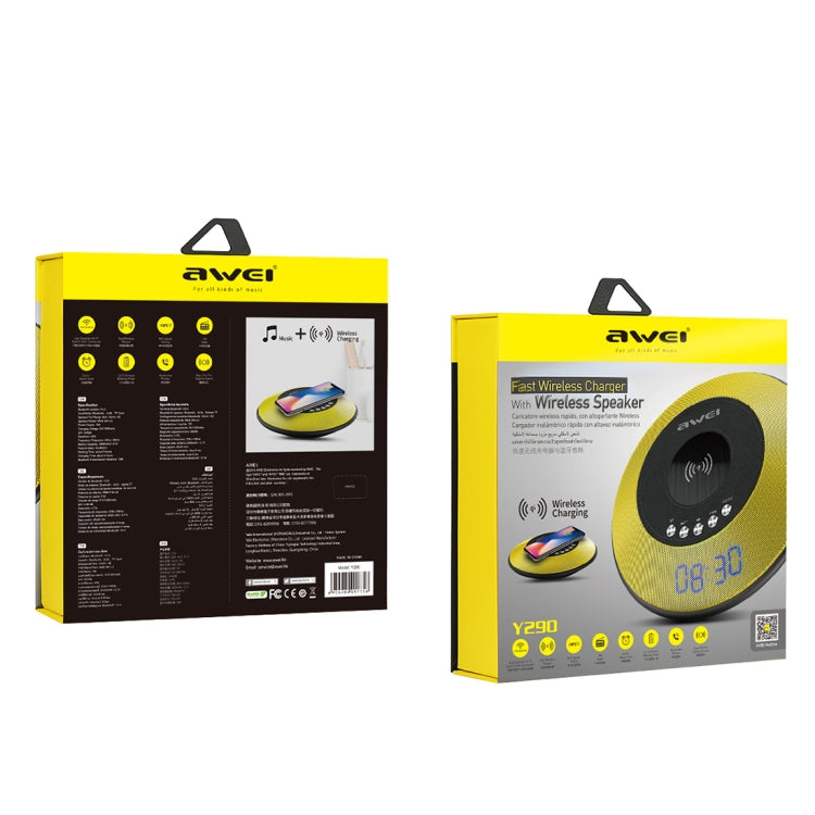 awei Y290 Cargador inalámbrico rápido de 5 W con altavoz Bluetooth, Y290