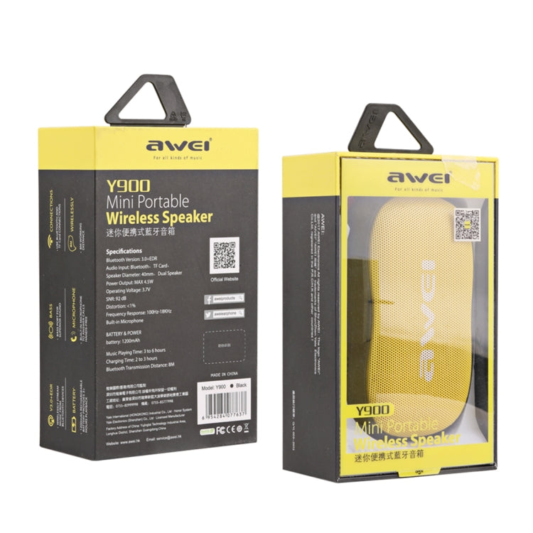 Wei Y900 Mini altavoz inalámbrico portátil con Bluetooth, micrófono con reducción de ruido, compatible con tarjeta TF/AUX, Y900