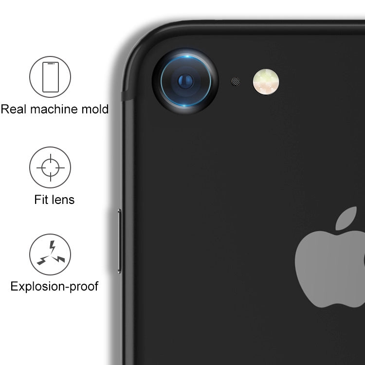 Para iPhone 7 Protector de lente de cámara trasera circular Película protectora de vidrio templado