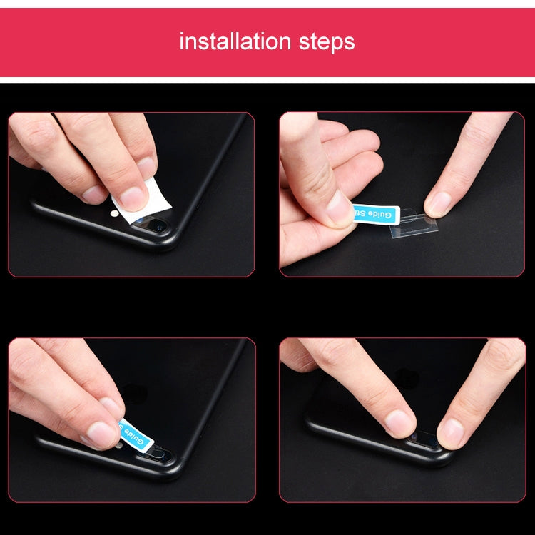 Para iPhone 7 Protector de lente de cámara trasera circular Película protectora de vidrio templado