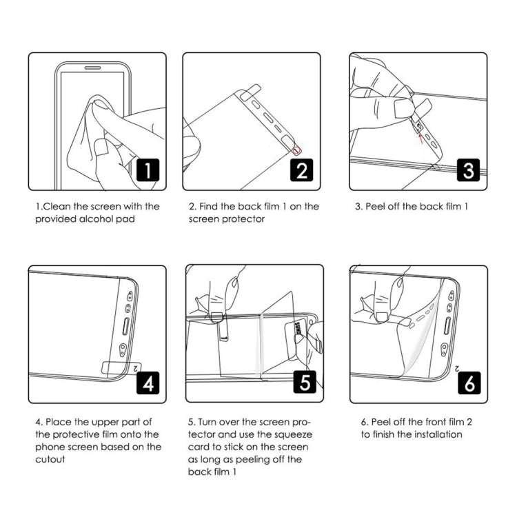 ENKAY Hat-Prince 0,1 mm 3D Protector de pantalla completa Película de hidrogel a prueba de explosiones para iPhone SE 2020/8/7, material TPU + TPE + PET, iPhone SE 2020 / 8 / 7