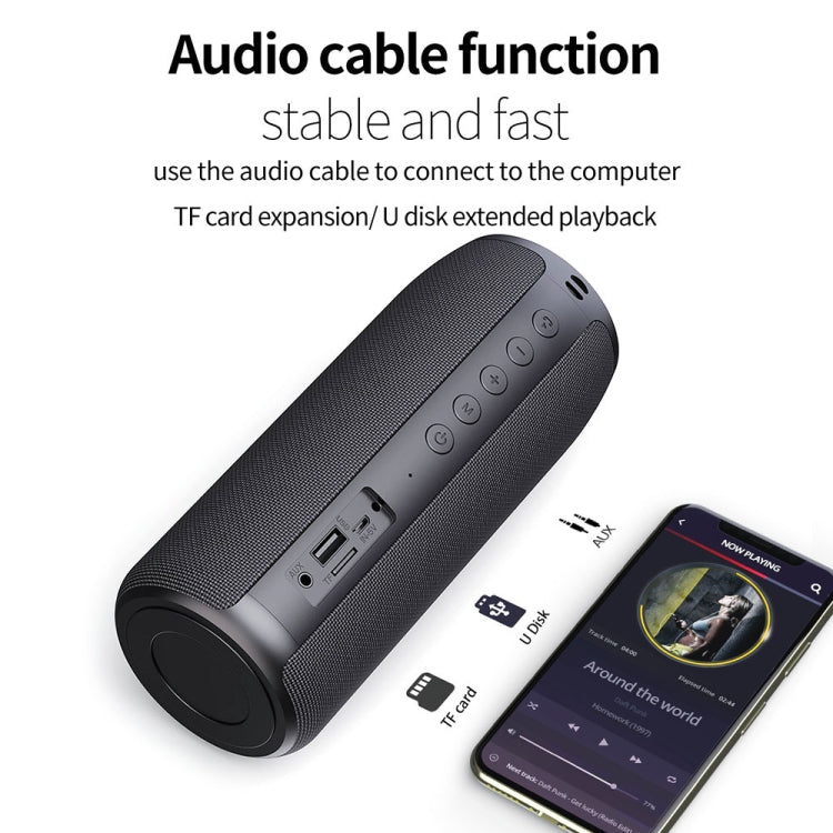 ZEALOT S51 Altavoz Bluetooth estéreo portátil con micrófono incorporado, compatible con llamadas manos libres, tarjeta TF y AUX, S51