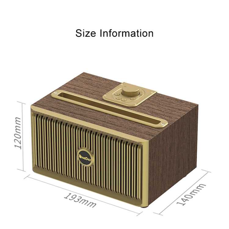 Altavoz Bluetooth inalámbrico portátil Oneder V6, compatible con manos libres y tarjeta FM y TF y unidad auxiliar y USB