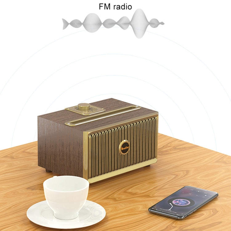 Altavoz Bluetooth inalámbrico portátil Oneder V6, compatible con manos libres y tarjeta FM y TF y unidad auxiliar y USB