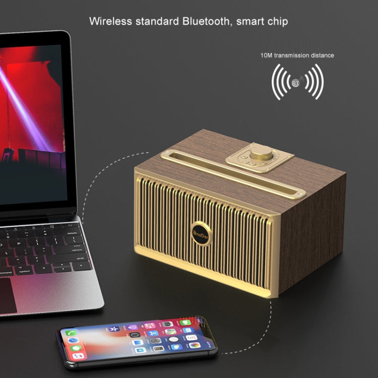 Altavoz Bluetooth inalámbrico portátil Oneder V6, compatible con manos libres y tarjeta FM y TF y unidad auxiliar y USB