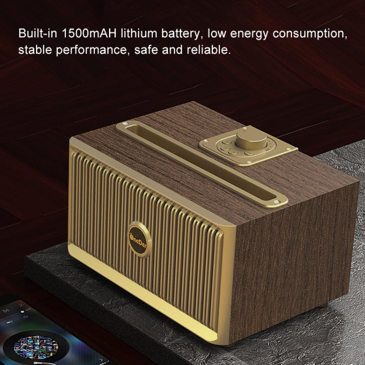 Altavoz Bluetooth inalámbrico portátil Oneder V6, compatible con manos libres y tarjeta FM y TF y unidad auxiliar y USB