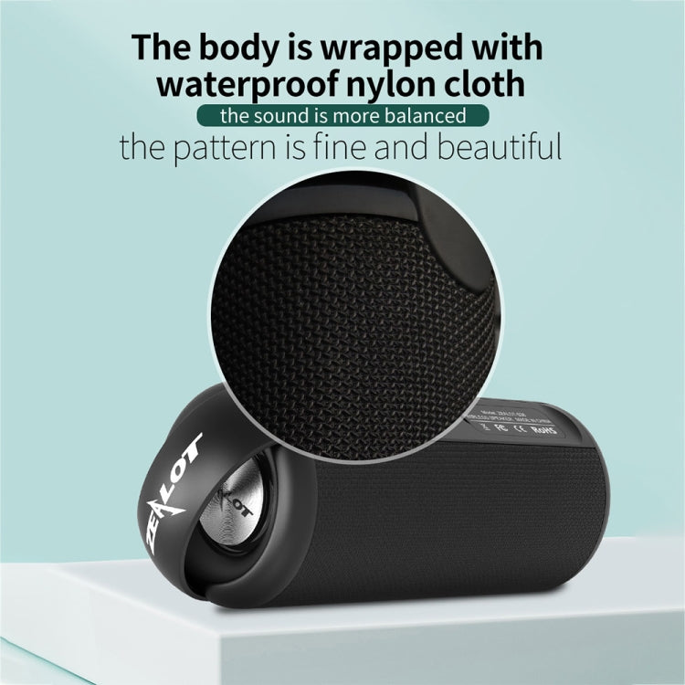 ZEALOT S36 Altavoz Bluetooth inalámbrico portátil de graves pesados con micrófono incorporado, compatible con llamadas manos libres, tarjeta TF y AUX