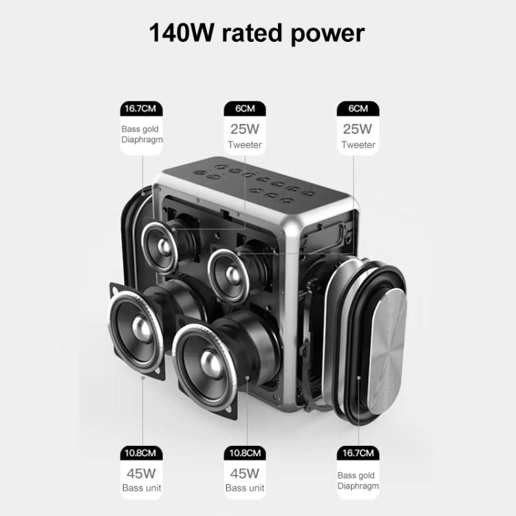 XDOBO King Max 140W IPX5 Altavoz inalámbrico Bluetooth Karaoke portátil a prueba de agua, King Max