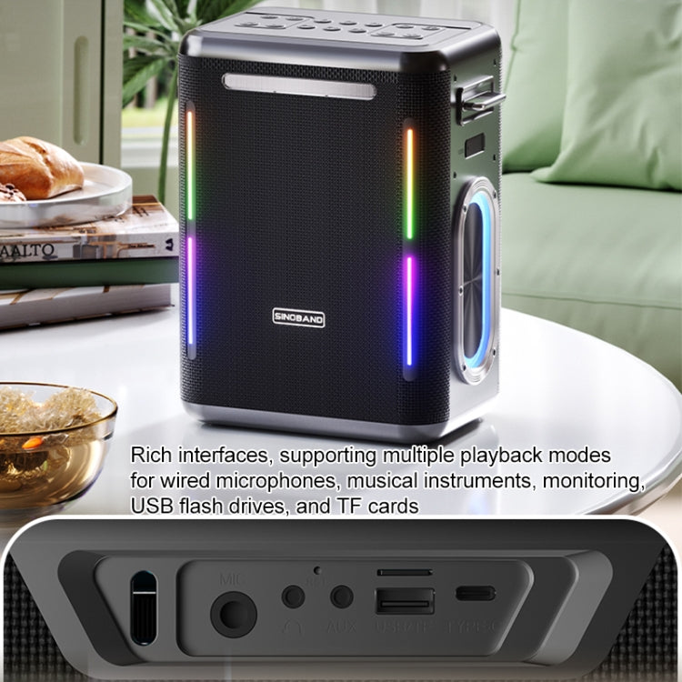 XDOBO SINOBAND Party 1981 300W Altavoz Bluetooth TWS portátil para exteriores con luz LED colorida, SINOBAND Party 1981