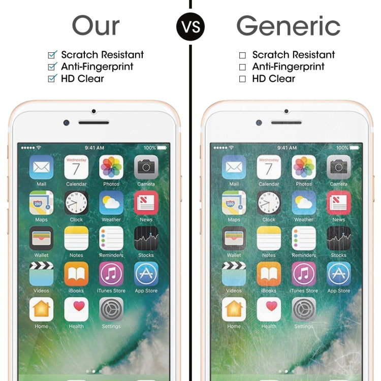 Para iPhone 8 Plus y iPhone 7 Plus 0,26 mm 9H Dureza superficial 2.5D Película de pantalla no completa de vidrio templado a prueba de explosiones, For 8 Plus & iPhone 7 Plus