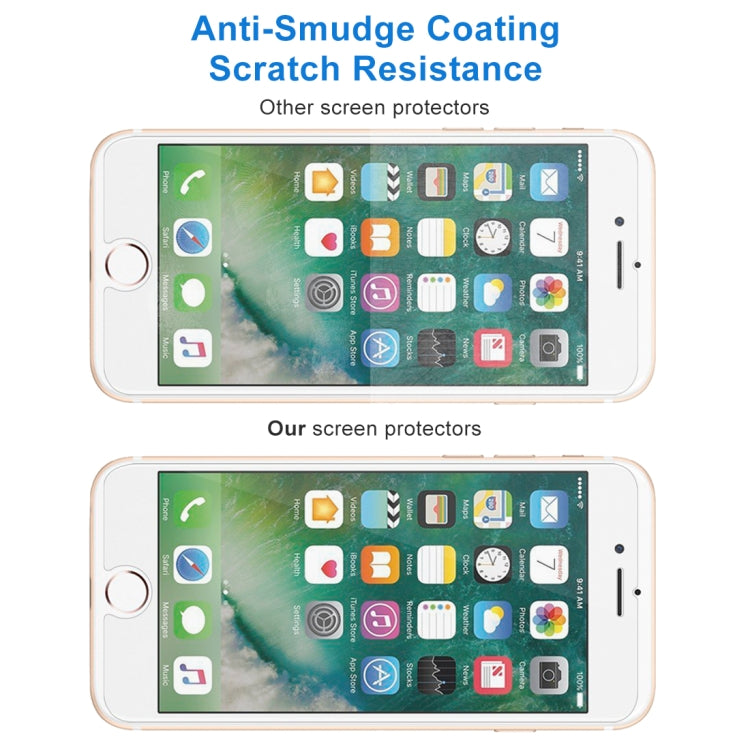 Para iPhone 8 Plus y iPhone 7 Plus 0,26 mm 9H Dureza superficial 2.5D Película de pantalla no completa de vidrio templado a prueba de explosiones, For 8 Plus & iPhone 7 Plus