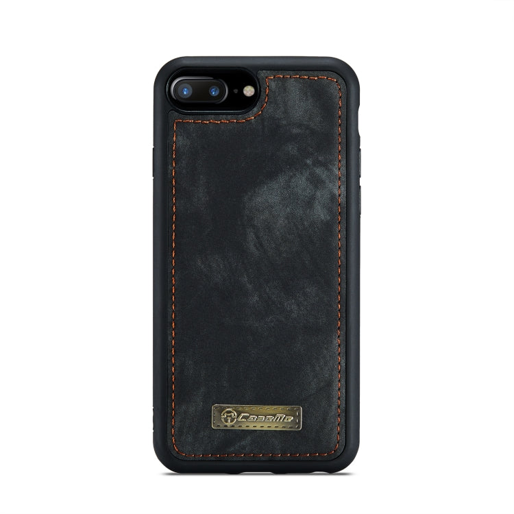 CaseMe para iPhone 8 Plus y 7 Plus Cartera de cuero multifuncional con funda protectora trasera de PC magnética desmontable y soporte y 11 ranuras para tarjetas y 3 ranuras para efectivo y 1 billetera con cremallera y 2 marcos de fotos y 3 cierres magn...