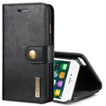 DG.MING para iPhone 8 y 7 Crazy Horse Texture Funda protectora magnética desmontable con tapa horizontal con soporte, ranuras para tarjetas y billetera, iPhone 8 & 7