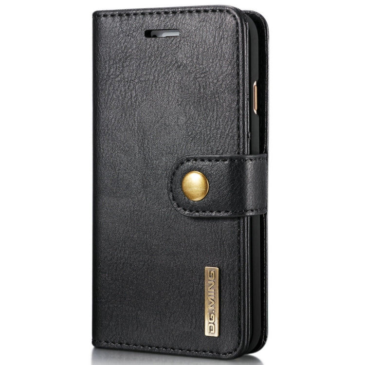 DG.MING para iPhone 8 y 7 Crazy Horse Texture Funda protectora magnética desmontable con tapa horizontal con soporte, ranuras para tarjetas y billetera, iPhone 8 & 7