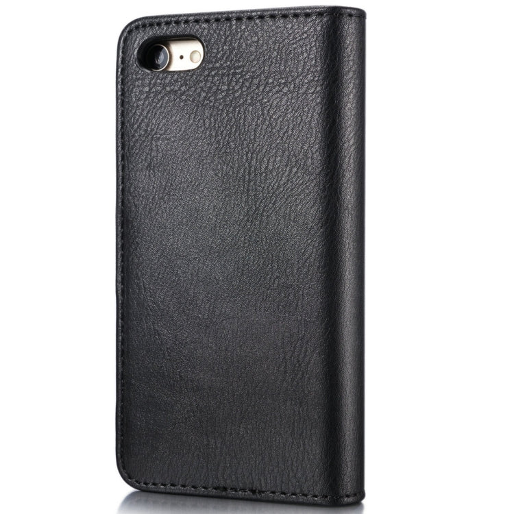 DG.MING para iPhone 8 y 7 Crazy Horse Texture Funda protectora magnética desmontable con tapa horizontal con soporte, ranuras para tarjetas y billetera, iPhone 8 & 7