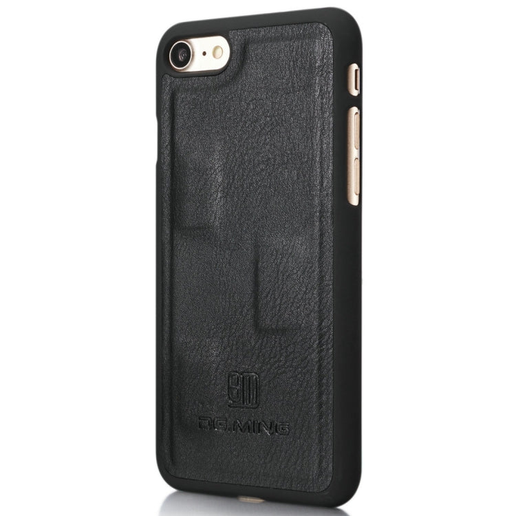 DG.MING para iPhone 8 y 7 Crazy Horse Texture Funda protectora magnética desmontable con tapa horizontal con soporte, ranuras para tarjetas y billetera, iPhone 8 & 7