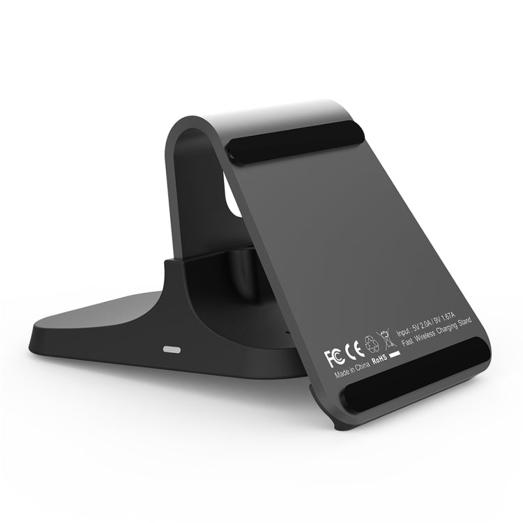 HAMTOD M5 15W Diseño inteligente de doble bobina Qi Soporte estándar Cargador inalámbrico con luz indicadora, compatible con carga rápida, M5 Black, M5 Silver