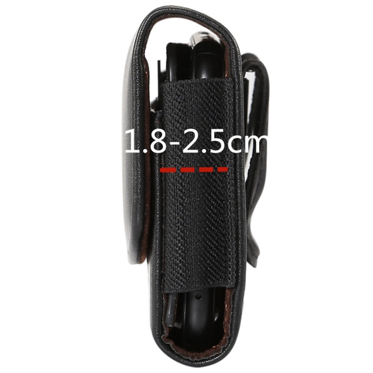 Banda elástica de piel de cordero para hombre, funda de cuero con cintura colgante Universal para teléfono móvil de 4,8 pulgadas con ranura para tarjeta