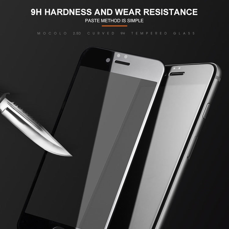 Película de vidrio templado con impresión de seda mocolo 0,33 mm 9H 2.5D para iPhone SE 2020/8/7, iPhone SE 2020 / 8 / 7