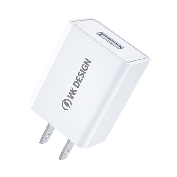 WK WP-U118 Adaptador de corriente para cargador de viaje con puerto USB único de 10 W, enchufe de EE. UU., WP-U118 US Plug