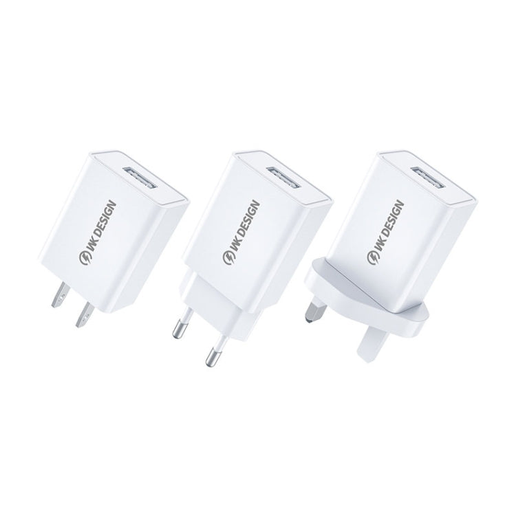 WK WP-U118 Adaptador de corriente para cargador de viaje con puerto USB único de 10 W, enchufe de EE. UU., WP-U118 US Plug