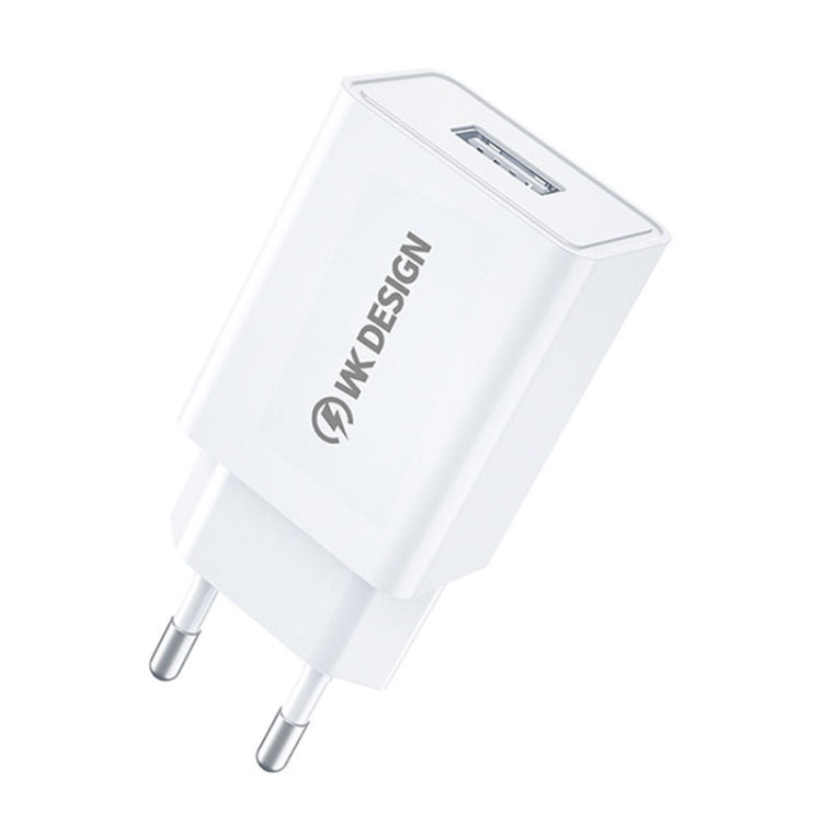 WK WP-U118 Adaptador de corriente para cargador de viaje con puerto USB único de 10 W, enchufe de la UE, WP-U118 EU Plug