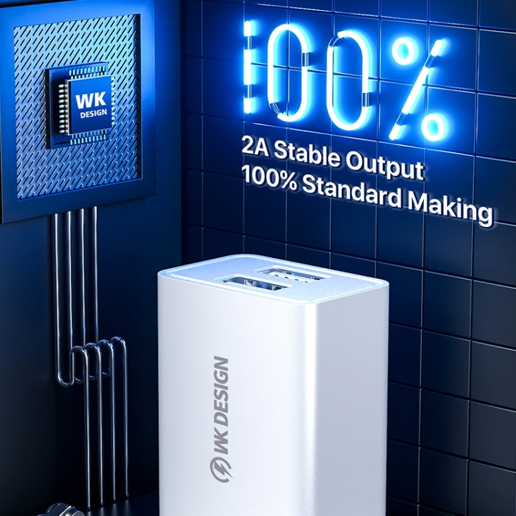 WK WP-U118 Adaptador de corriente para cargador de viaje con puerto USB único de 10 W, enchufe de la UE, WP-U118 EU Plug
