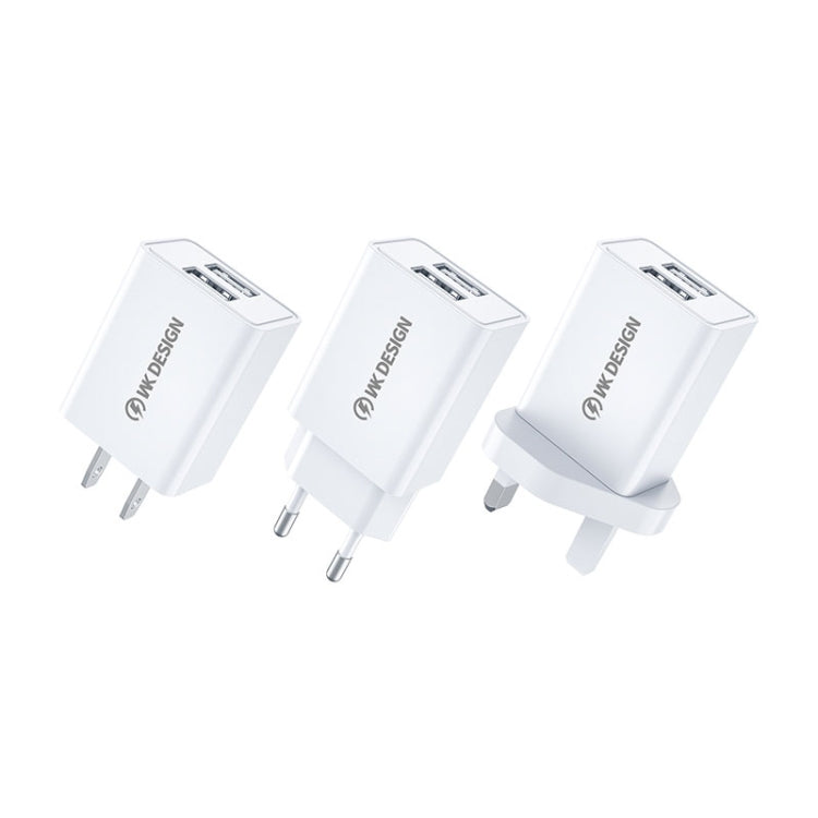 WK WP-U119 Adaptador de corriente para cargador de viaje con dos puertos USB de 10 W, enchufe de EE. UU., WP-U119 US Plug