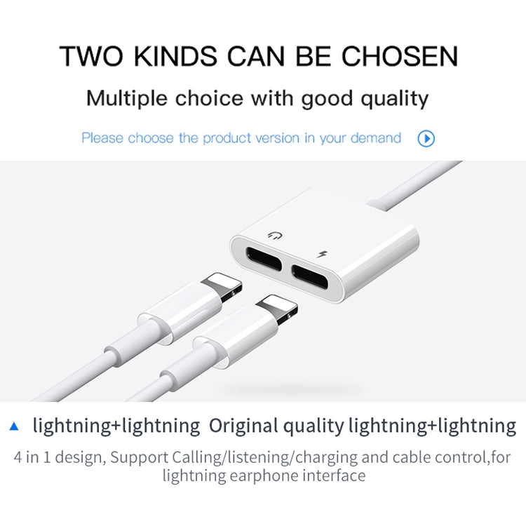 JOYROOM S-Y104 Adaptador Lightning doble Apple serie Ben, longitud: 1,2 m