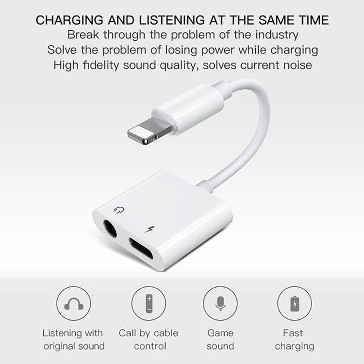 JOYROOM S-Y104 Adaptador Lightning doble Apple serie Ben, longitud: 1,2 m